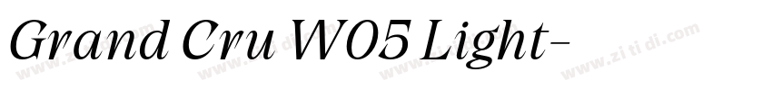 Grand Cru W05 Light字体转换